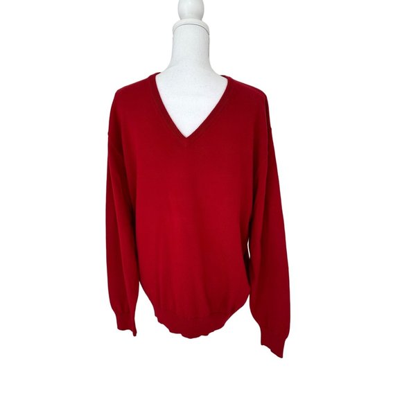 Pendleton V Neck Sweater Pima Cotton V Neck Sweater Size Large - Picture 1 of 9